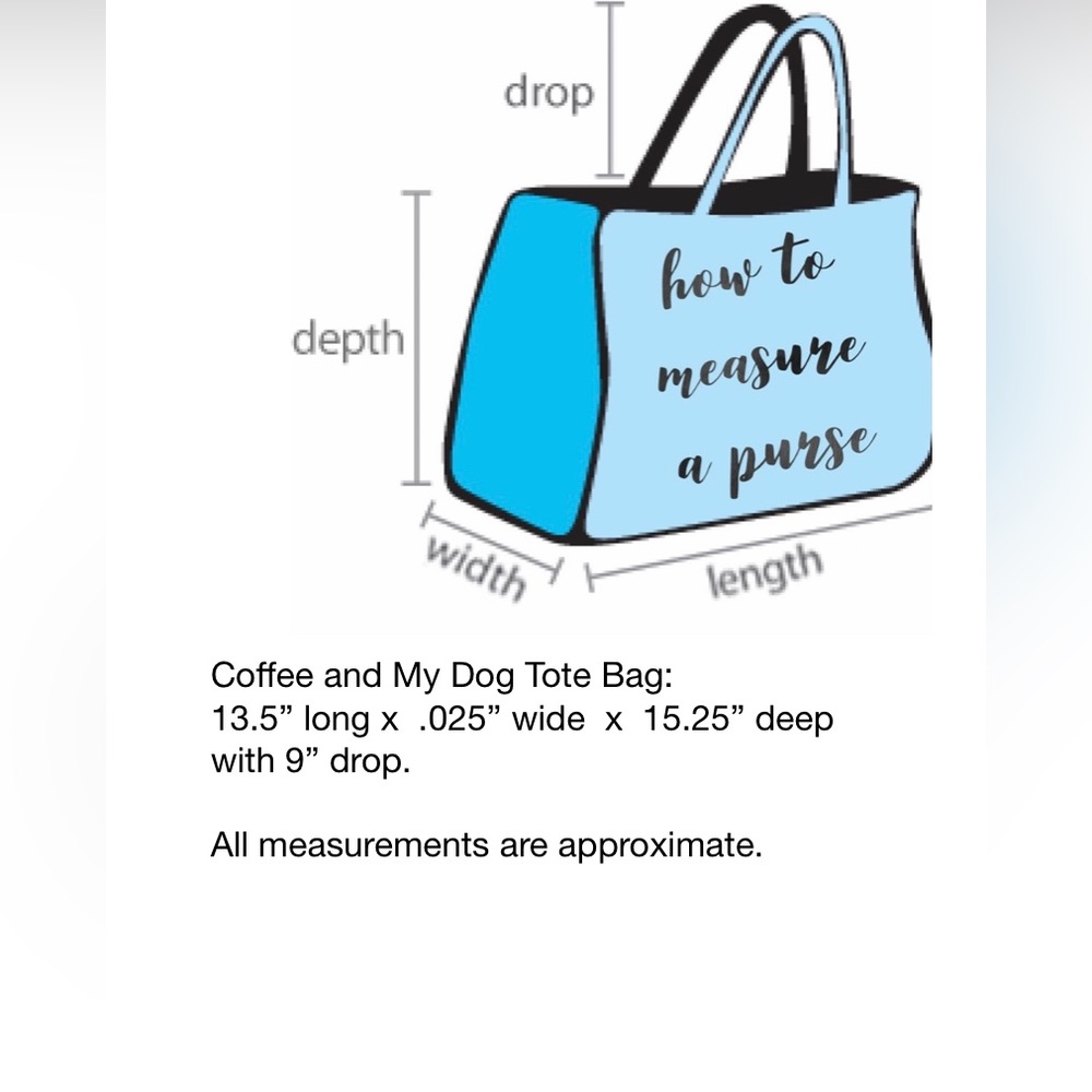 Riah Fashion All I Need is Coffee and My Dog Tote Bag - Picture 6 of 6